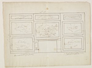 Layout for The Course of Empire, 1833 by Thomas Cole